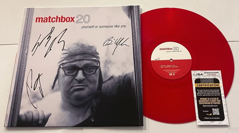 MATCHBOX TWENTY 20 SIGNED YOURSELF OR SOMEONE LIKE YOU LP VINYL RECORD ALBUM JSA