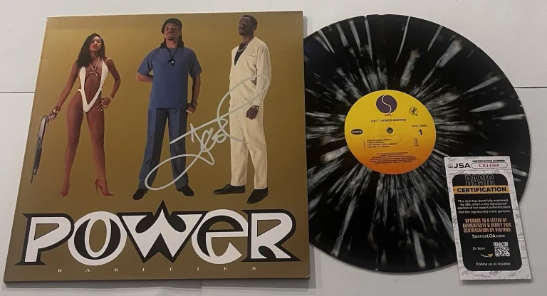 ICE-T SIGNED POWER RARITIES LP VINYL RECORD ALBUM ICE T JSA COA