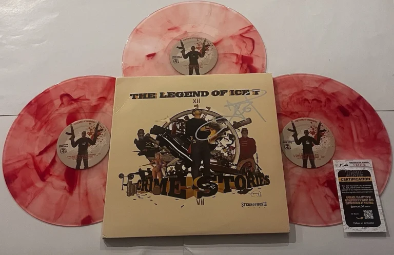 ICE-T SIGNED THE LEGEND OF ICE T CRIME STORIES LP VINYL RECORD ALBUM JSA COA