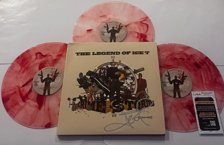 ICE-T SIGNED THE LEGEND OF ICE T CRIME STORIES LP VINYL RECORD ALBUM JSA COA