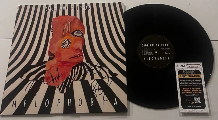 CAGE THE ELEPHANT SIGNED MELOPHOBIA LP VINYL RECORD ALBUM JSA COA