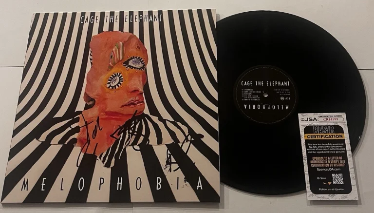 CAGE THE ELEPHANT SIGNED MELOPHOBIA LP VINYL RECORD ALBUM JSA COA
