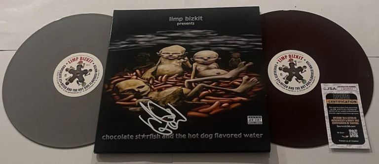 WES BORLAND LIMP BIZKIT SIGNED CHOCOLATE STARFISH LP VINYL RECORD ALBUM JSA COA