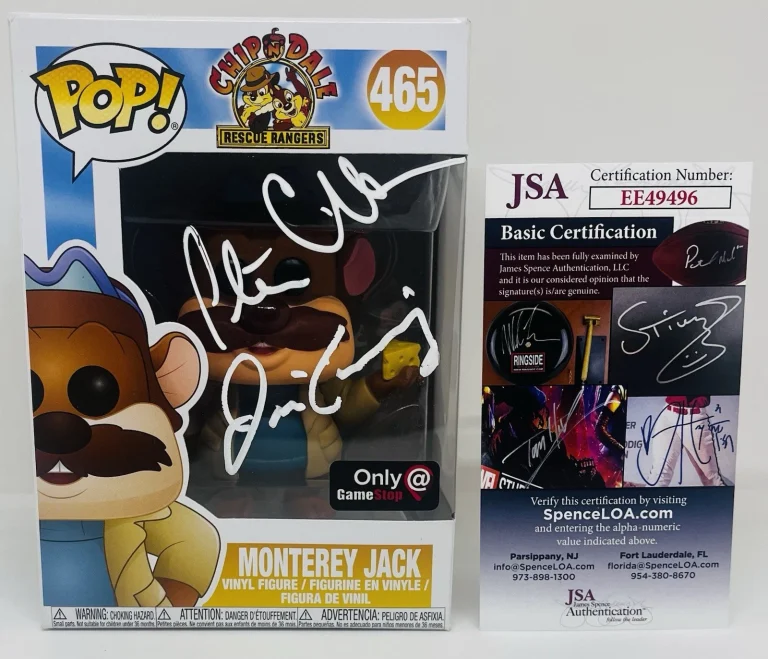 PETER CULLEN JIM CUMMINGS SIGNED MONTEREY JACK POP FUNKO FIGURE CHIP N DALE JSA