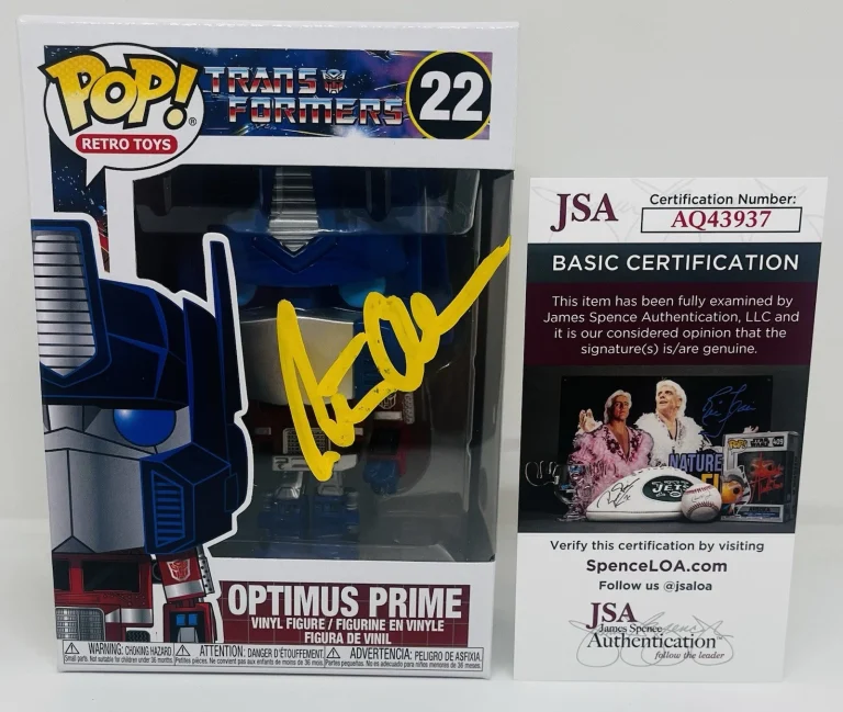 PETER CULLEN SIGNED OPTIMUS PRIME POP FUNKO FIGURE TRANSFORMERS JSA COA