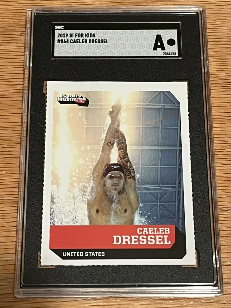 2019 SI For Kids Caeleb Dressel Rookie RC #864 SGC A Sports Illustrated Olympics