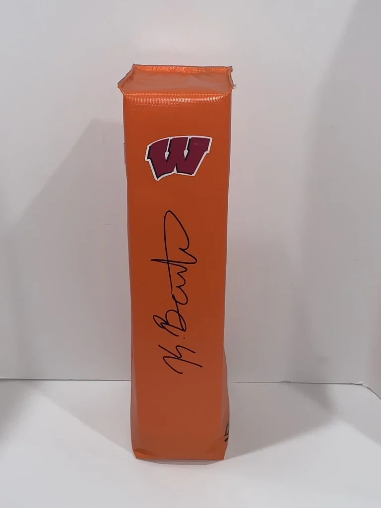 KEEANU BENTON SIGNED TOUCHDOWN PYLON WISCONSIN BADGERS NFL STAR PROOF JSA COA