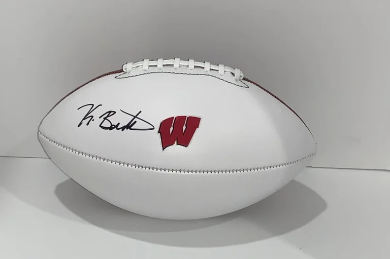 KEEANU BENTON SIGNED FOOTBALL WISCONSIN BADGERS NFL STAR PROOF JSA COA