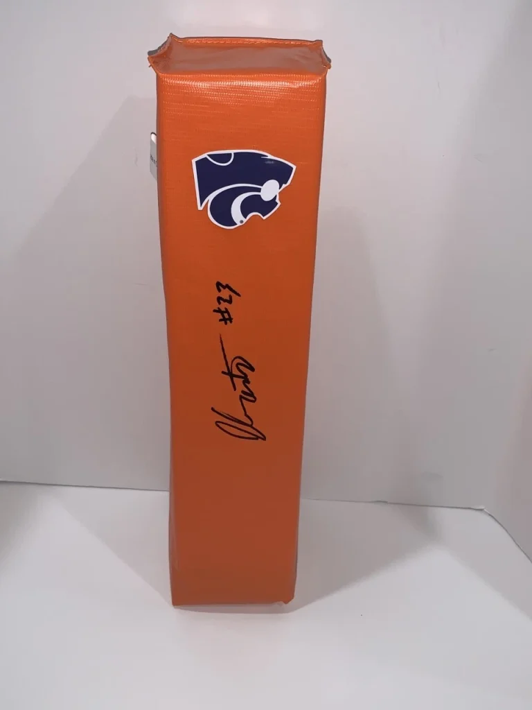JULIUS BRENTS SIGNED TOUCHDOWN PYLON KANSAS ST. WILDCATS NFL STAR PROOF JSA COA