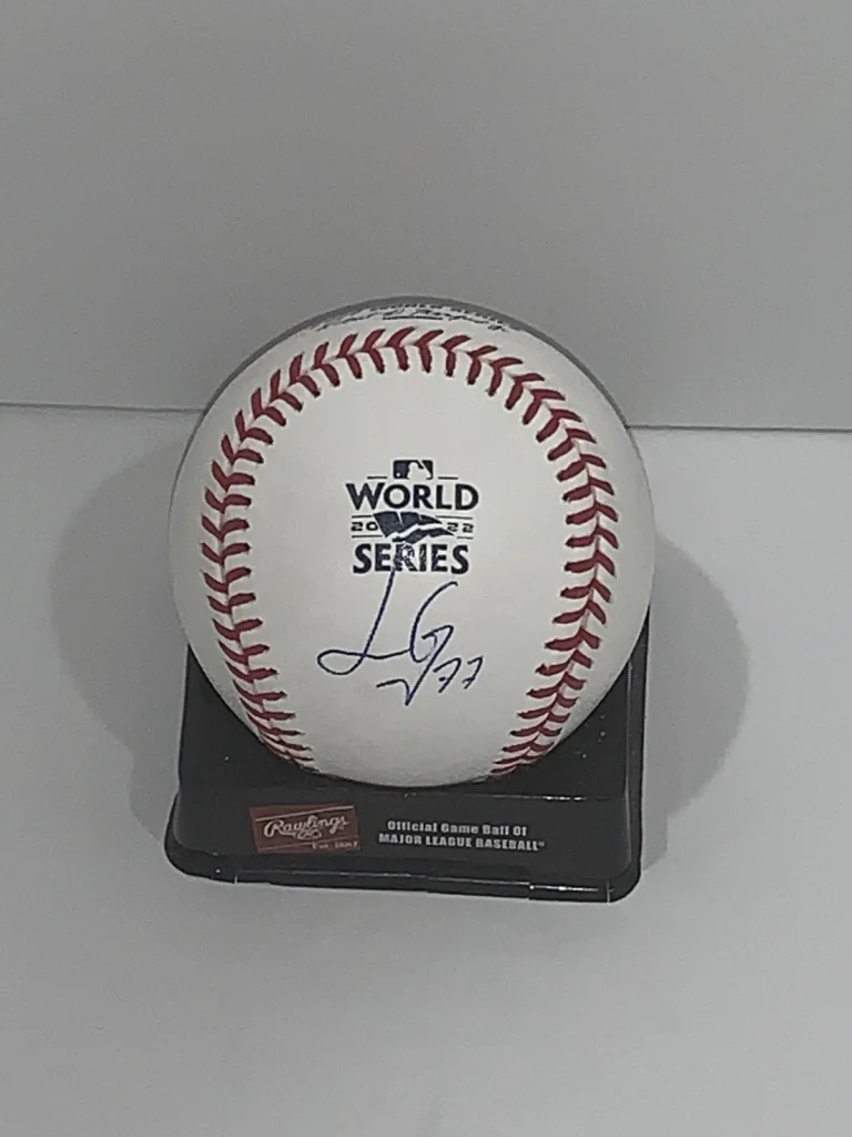 LUIS GARCIA SIGNED 2022 WORLD SERIES BASEBALL HOUSTON ASTROS JSA COA