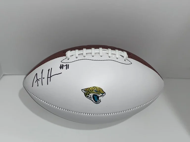 ANTON HARRISON SIGNED FOOTBALL JACKSONVILLE JAGUARS AUTOGRAPHED PROOF JSA COA