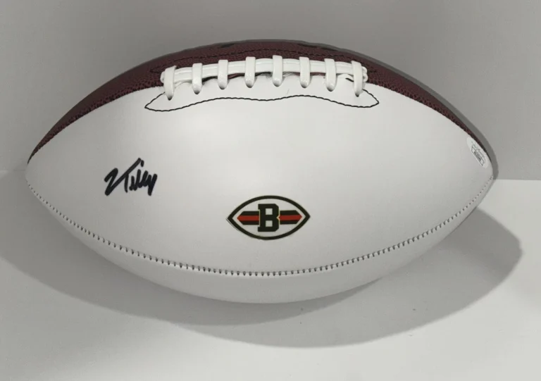 CEDRIC TILLMAN SIGNED FOOTBALL CLEVELAND BROWNS PROOF JSA COA