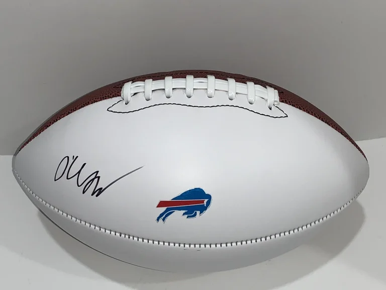O'CYRUS TORRENCE SIGNED FOOTBALL BUFFALO BILLS NFL STAR PROOF JSA COA