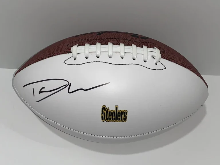 DARNELL WASHINGTON SIGNED FOOTBALL PITTSBURGH STEELERS PROOF JSA COA
