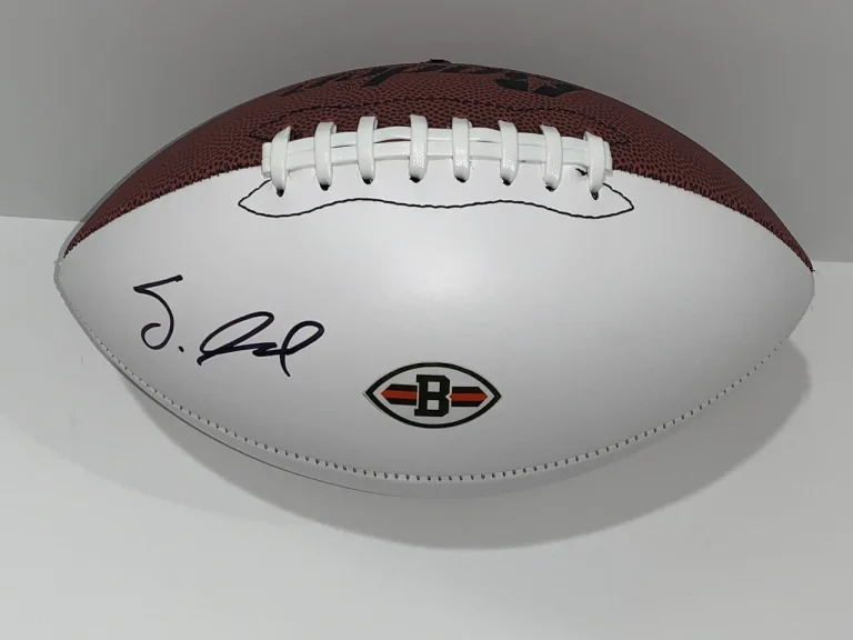 SIAKI IKA SIGNED FOOTBALL CLEVELAND BROWNS NFL STAR PROOF JSA COA