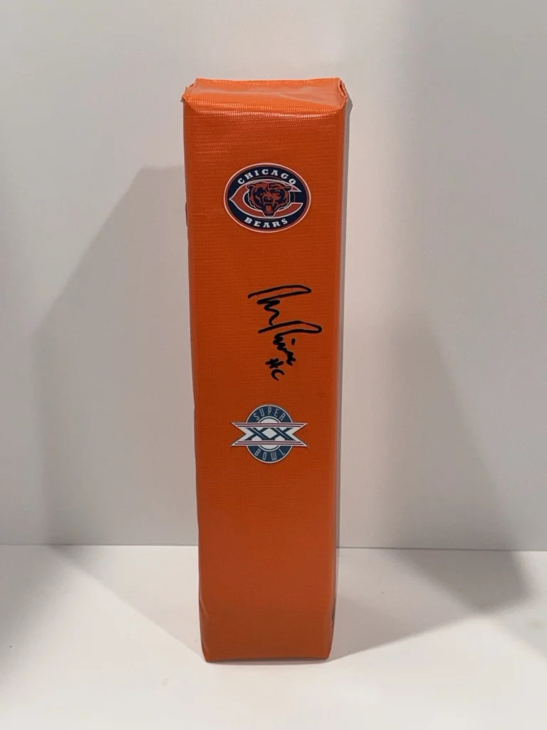 RON RIVERA SIGNED TOUCHDOWN PYLON CHICAGO BEARS SUPER BOWL XX FOOTBALL JSA COA