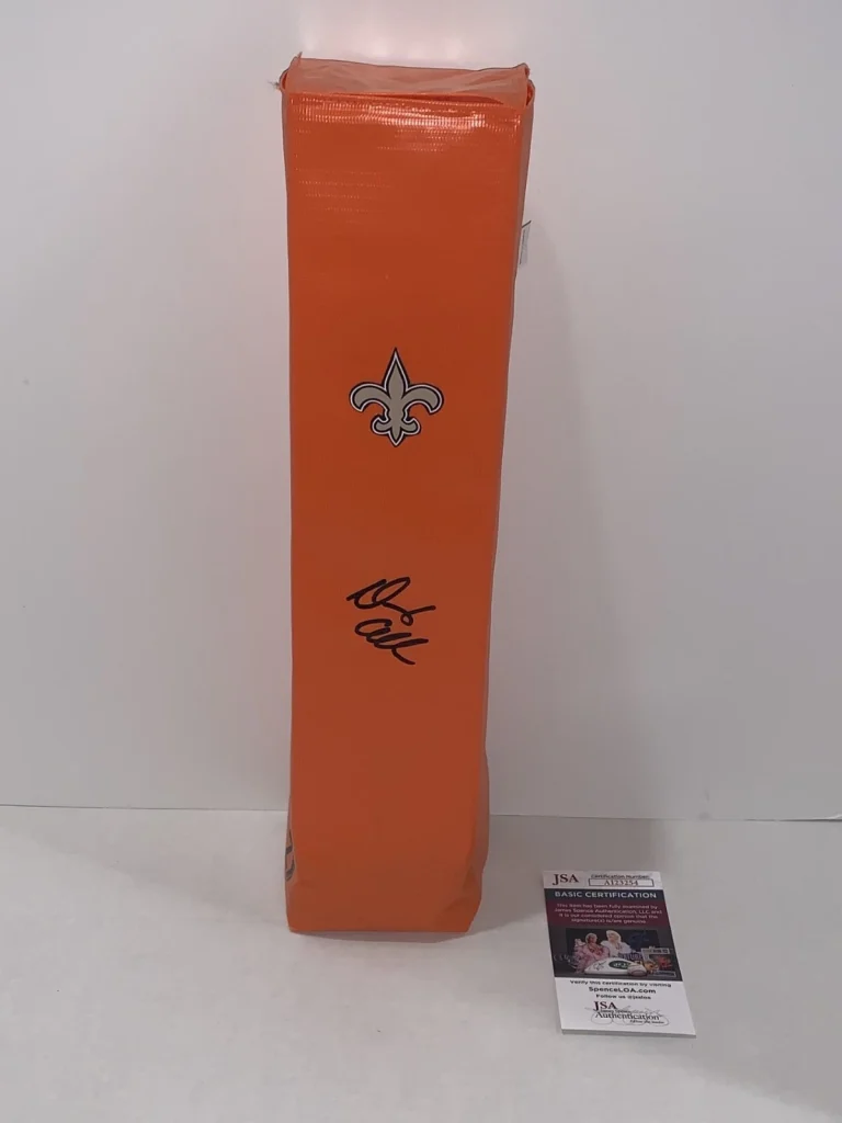 DENNIS ALLEN SIGNED TOUCHDOWN PYLON NEW ORLEANS SAINTS FOOTBALL JSA COA