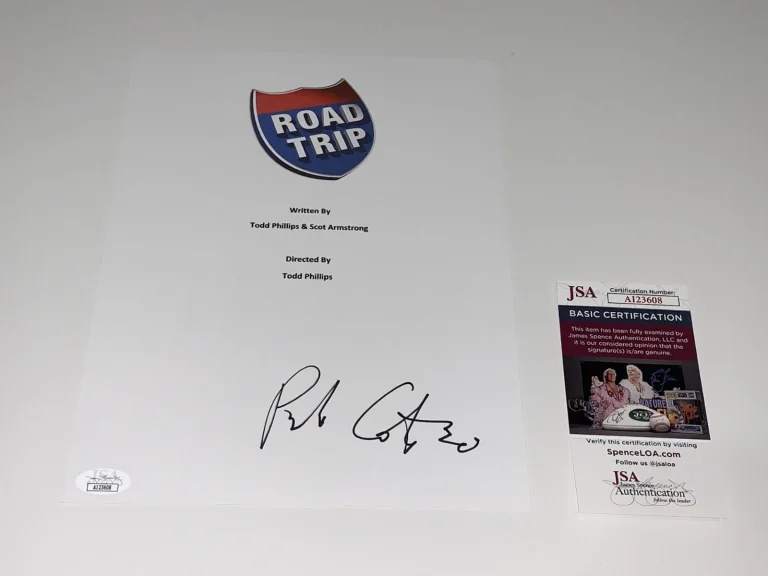 PAULO COSTANZO SIGNED ROAD TRIP MOVIE TRANSCRIPT AUTOGRAPHED JSA COA