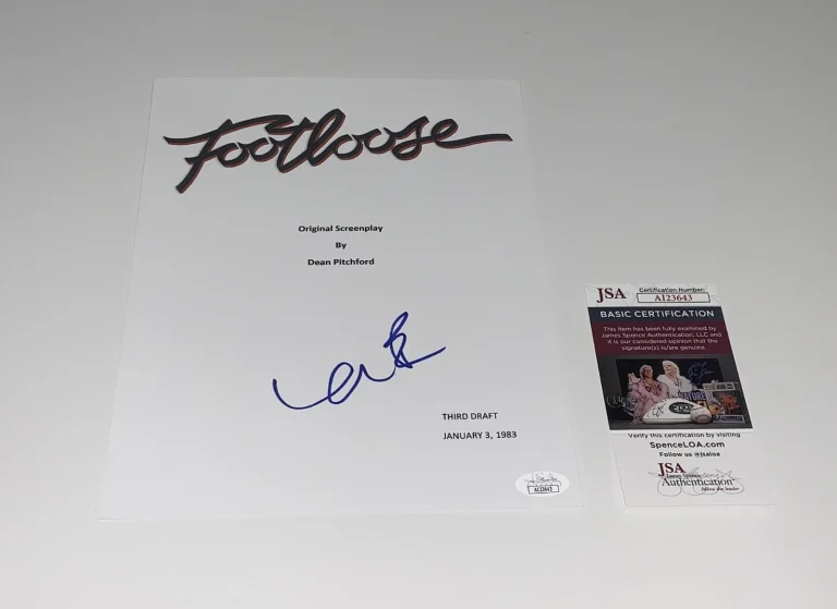 KEVIN BACON SIGNED FOOTLOOSE MOVIE SCRIPT PROOF JSA COA