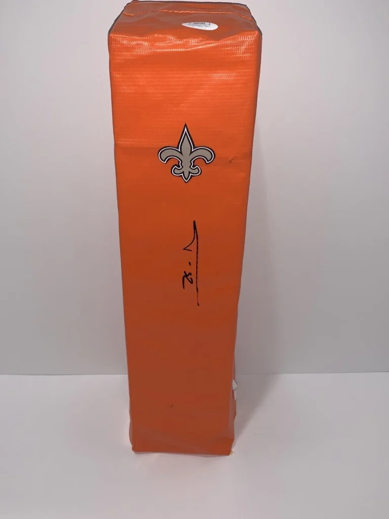 TYRANN MATHIEU SIGNED TOUCHDOWN PYLON NEW ORLEANS SAINTS FOOTBALL JSA COA