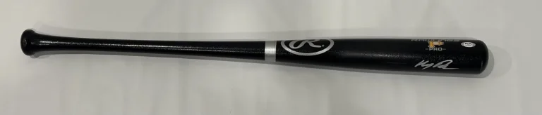 HENRY DAVIS SIGNED RAWLINGS BLACK BAT PITTSBURGH PIRATES 2021 #1 PICK PSA COA