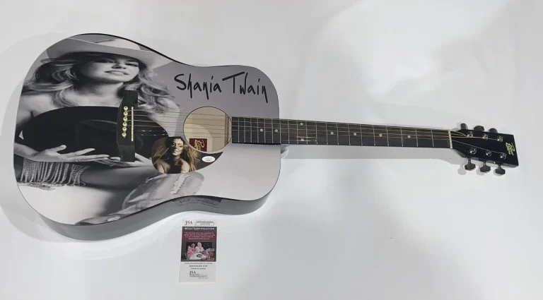 SHANIA TWAIN SIGNED CUSTOM ACOUSTIC GUITAR LEGEND AUTOGRAPHED JSA COA