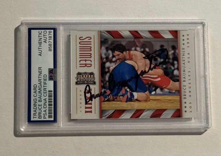 BRUCE BAUMGARTNER 2012 PANINI AMERICANA SIGNED AUTOGRAPHED CARD WRESTLING PSA