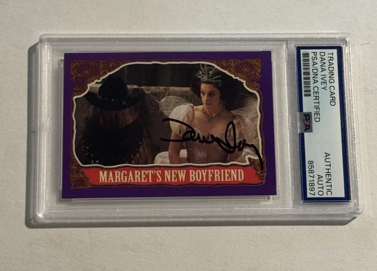DANA IVEY SIGNED AUTO The Addams Family 1991 Topps #97 Margaret Actress PSA
