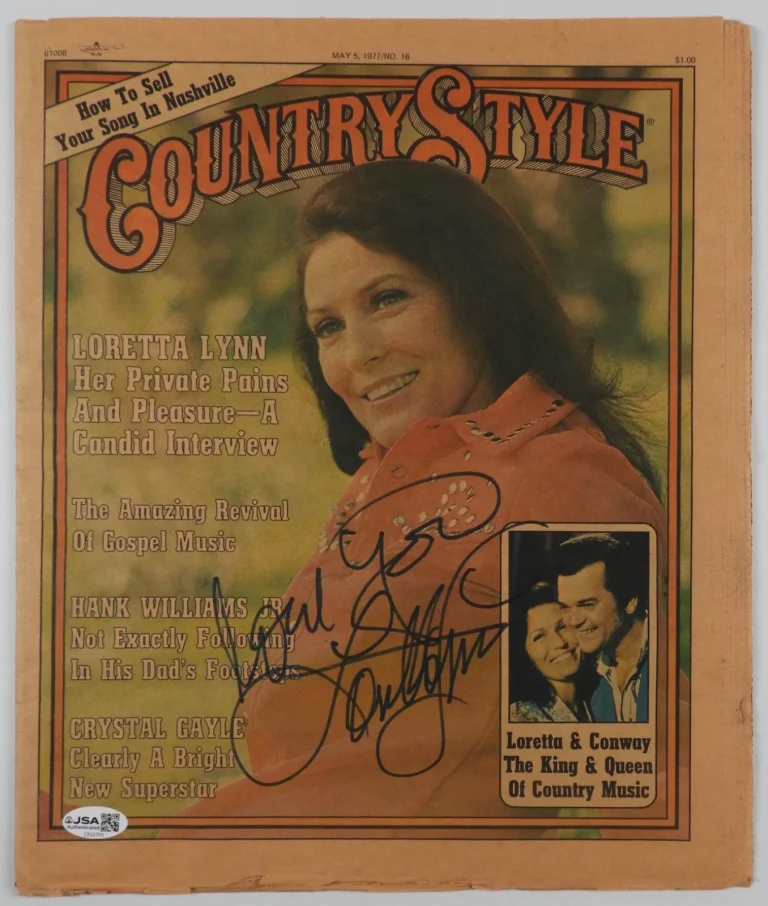 Loretta Lynn JSA Signed Autograph Country Style Magazine Newspaper Type