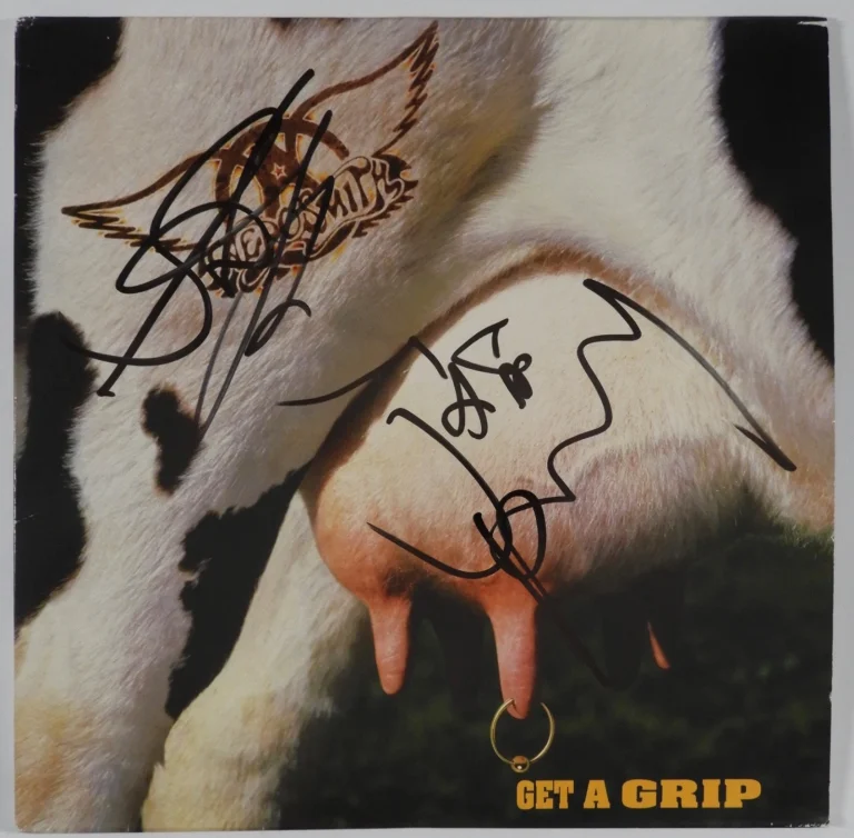 Steven Tyler Joe Perry Aerosmith ACOA Signed Autograph Album Record Vinyl