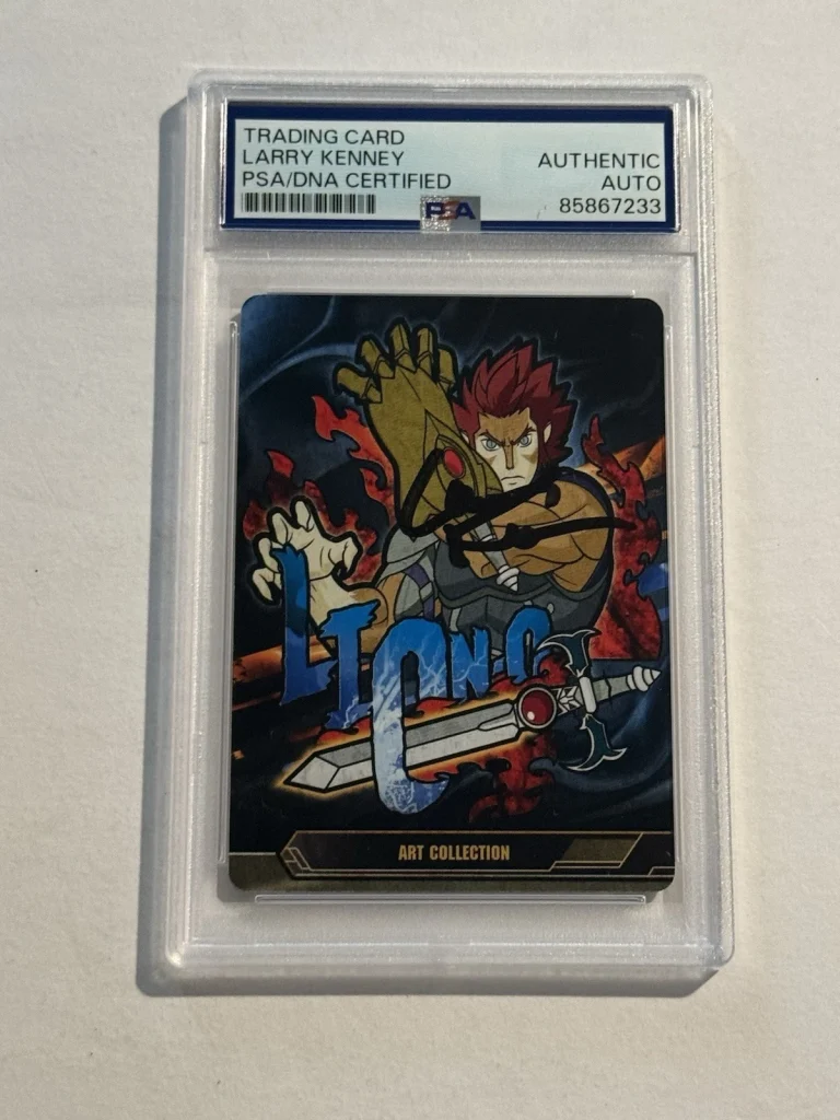LARRY KENNEY SIGNED AUTO 2011 Thundercats Trading Cards Lion-O #1-28 PSA