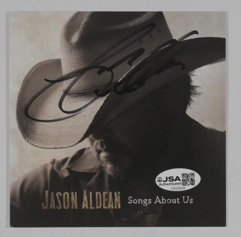 Jason Aldean Signed Autograph JSA CD Insert Songs About Us