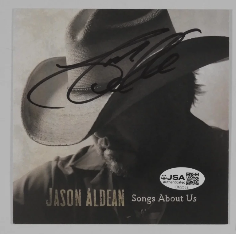 Jason Aldean Signed Autograph JSA CD Insert Songs About Us