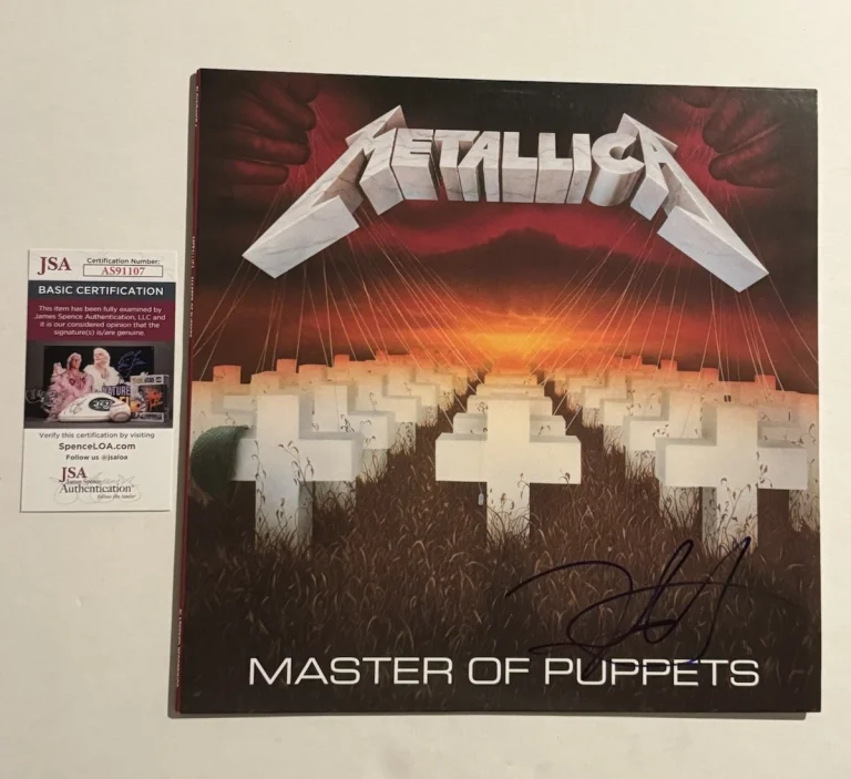 KIRK HAMMETT SIGNED LP VINYL RECORD ALBUM METALLICA BAND GUITARIST JSA COA