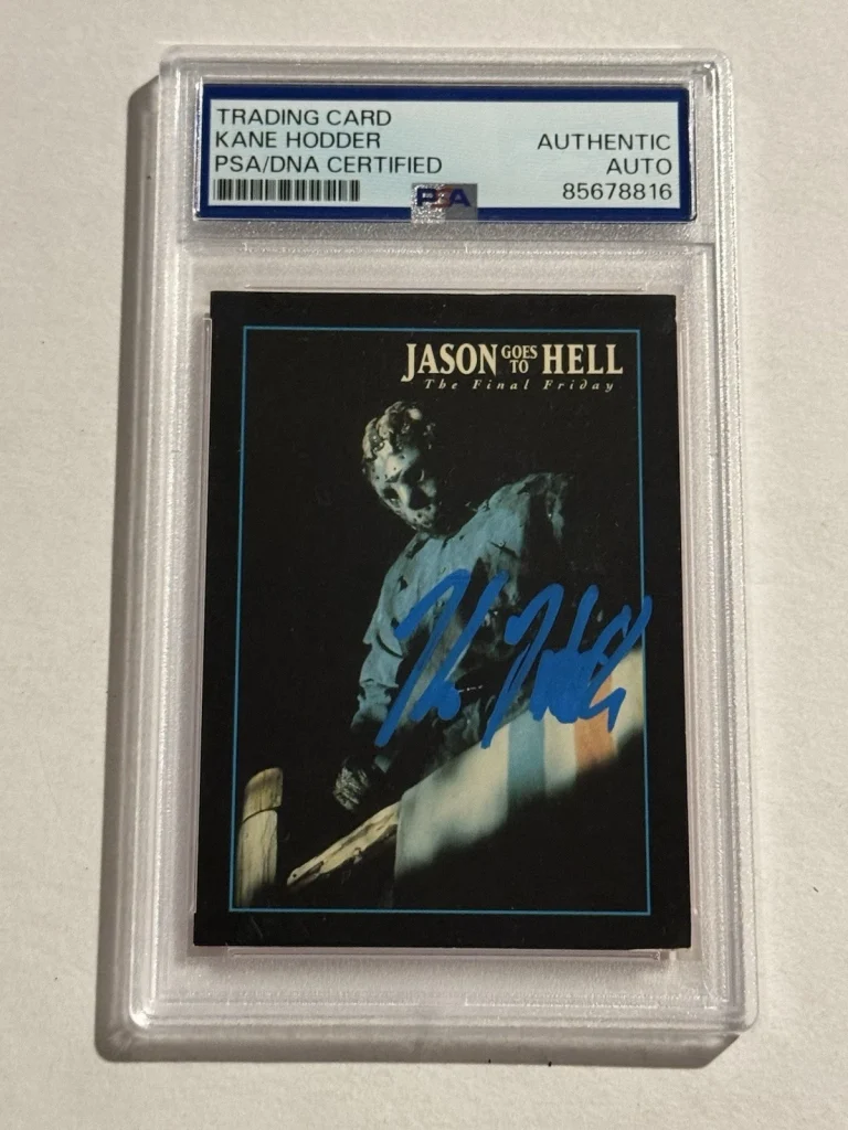 KANE HODDER SIGNED AUTO TRADING CARD 1993 JASON GOES TO HELL VOORHEES PSA
