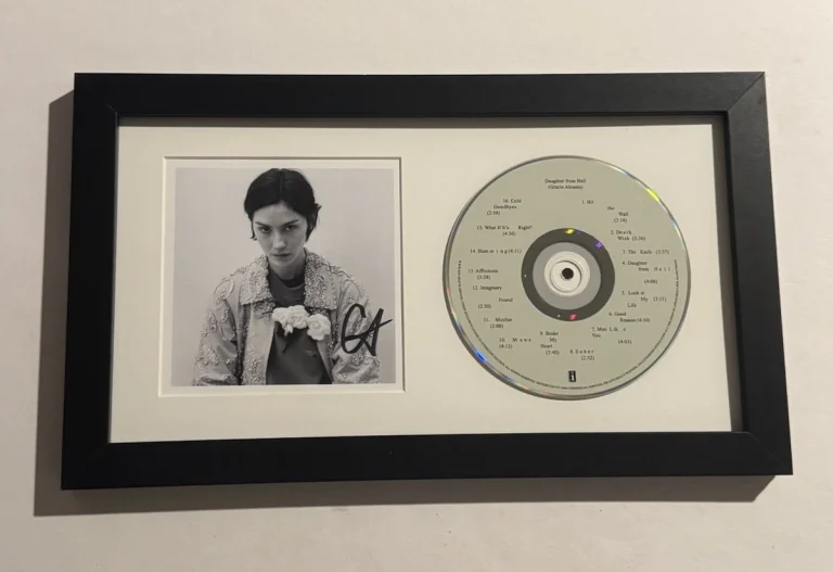 GRACIE ABRAMS HAND SIGNED DAUGHTER FROM HELL CD FRAMED RARE SINGER VERY RARE