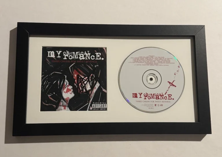 FRANK IERO SIGNED CD FRAMED MY CHEMICAL ROMANCE MCR BAND GUITARIST COA