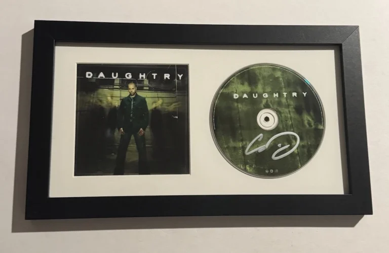 CHRIS DAUGHTRY SIGNED SELF TITLED CD FRAMED DAUGHTRY BAND LEAD SINGER RARE COA