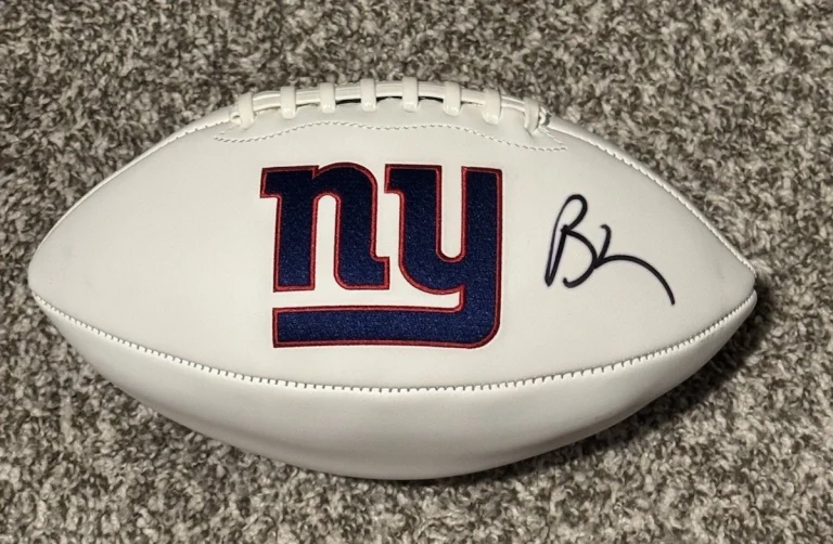 BRIAN DABOLL HAND SIGNED FOOTBALL AUTOGRAPHED NEW YORK GIANTS HEAD COACH COA