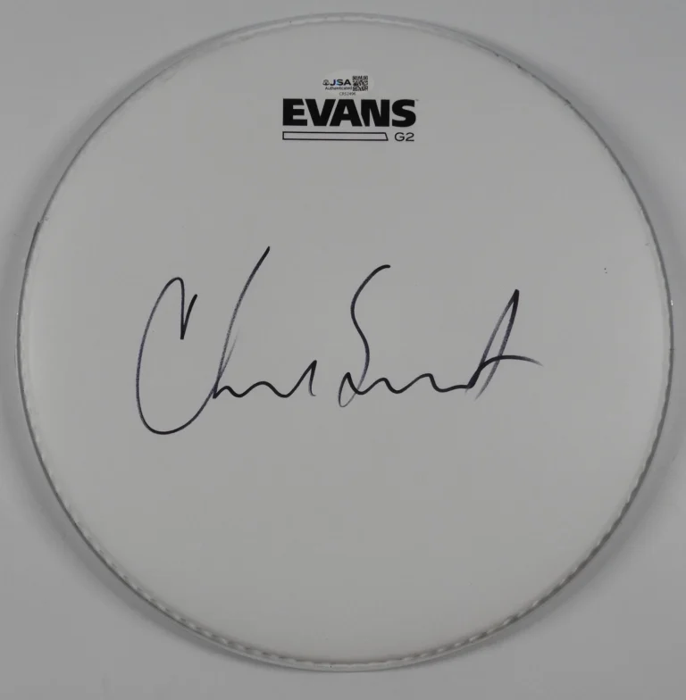 Chad Smith JSA  Signed Autograph Drumhead Drum Head Red Hot Chili Peppers