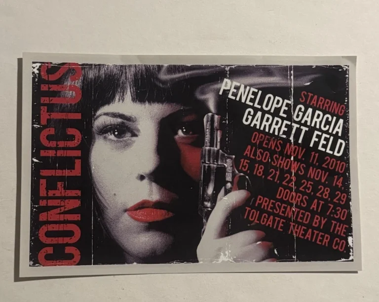 CRIMINAL MINDS SHOW PRODUCTION USED PROP PLAY FLYER PENELOPE GARCIA