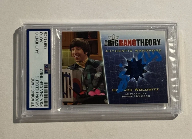 Simon Helberg Signed Auto The Big Bang Theory Wardrobe Relic Howard Wolowitz PSA