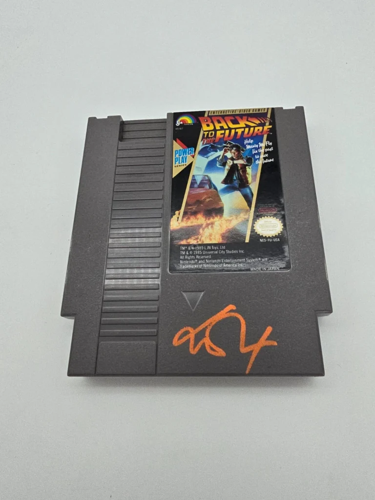 Michael J Fox Signed Back to the Future NES Nintendo Cartridge JSA Witnessed COA