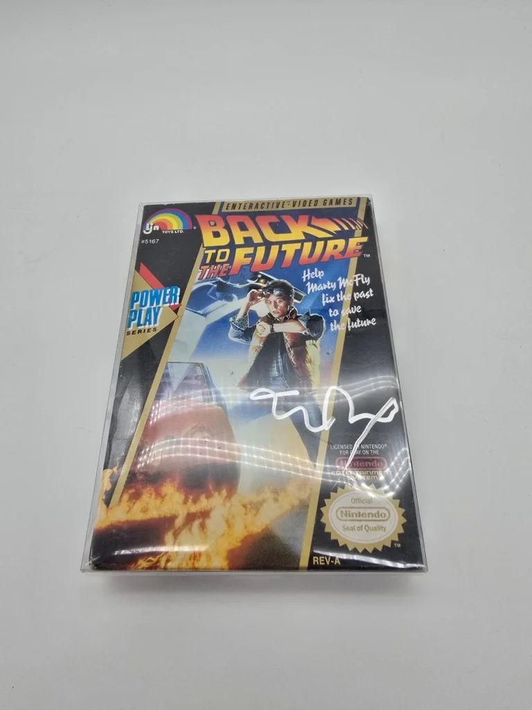 Michael J Fox Signed Back to the Future NES Sealed Box Nintendo JSA Witnessed
