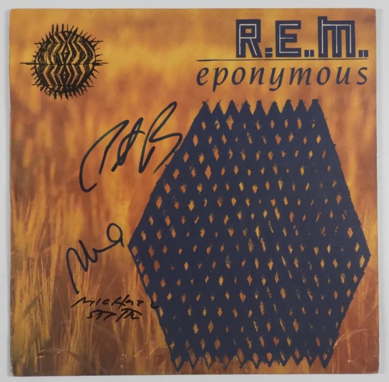 R.E.M. JSA Signed Autograph Vinyl Record Album Michael Stipe Peter Buck REM