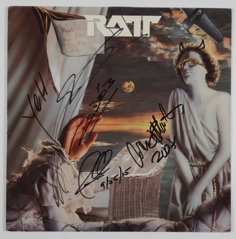 Stephen Pearcy Ratt JSA Signed Autograph Album Record Vinyl Warren DeMartini +