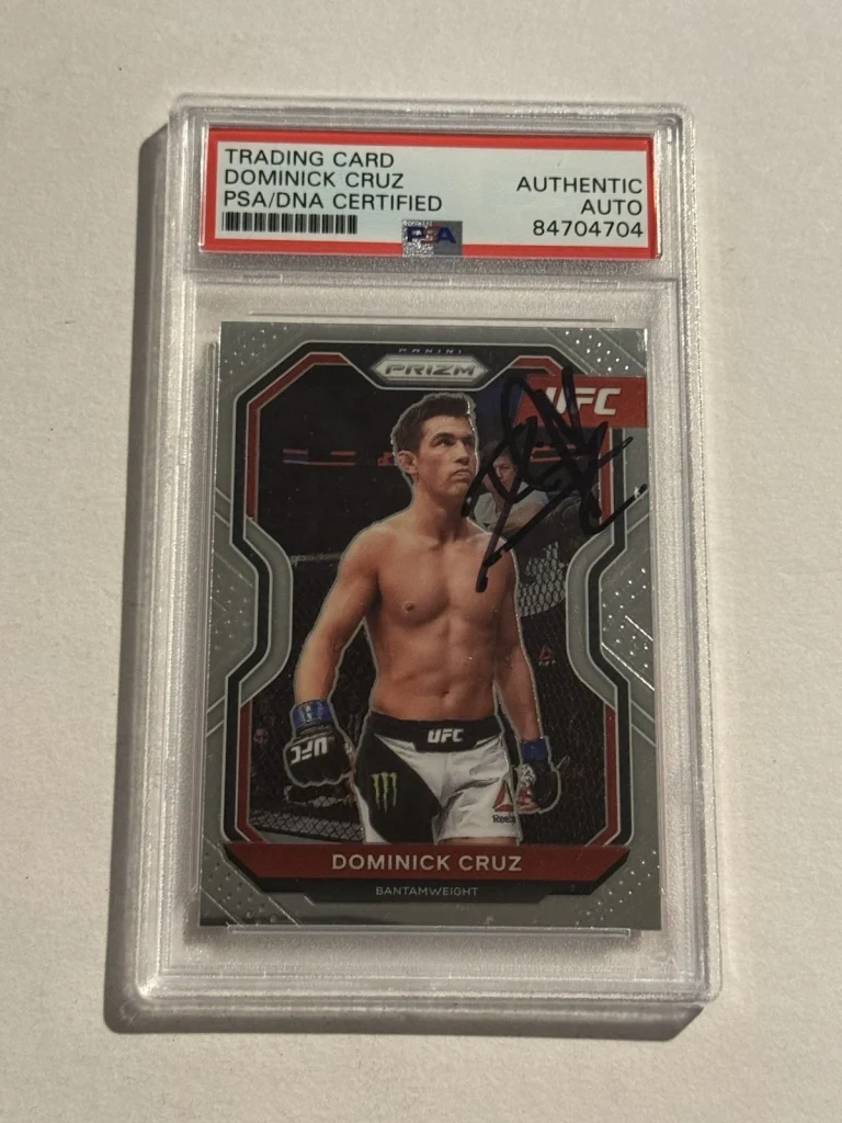 Dominick Cruz 2021 Panini Prizm UFC MMA RC Rookie Signed Auto PSA/DNA