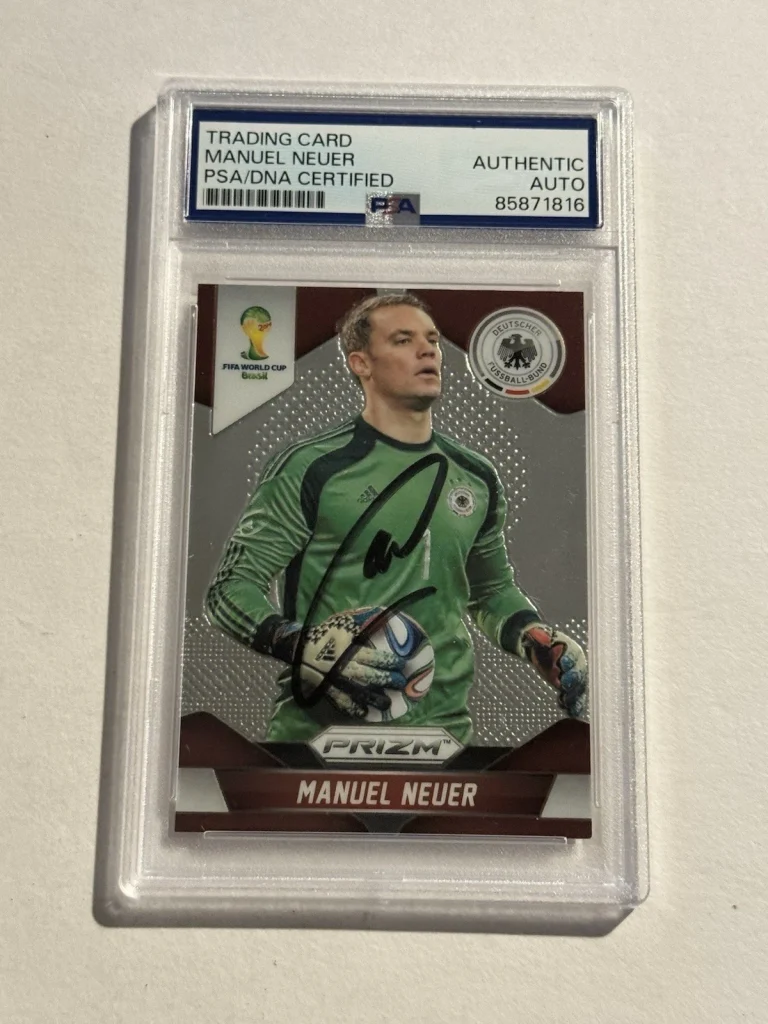 Manuel Neuer Signed Auto RC 2014 Panini Prizm World Cup Germany #81 PSA