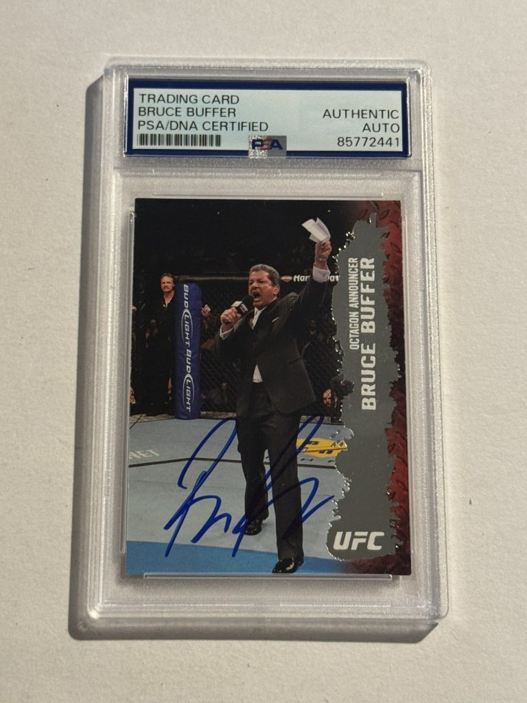 2009 Topps UFC Round 2 Bruce Buffer SIGNED AUTO MMA Card Announcer #146 PSA