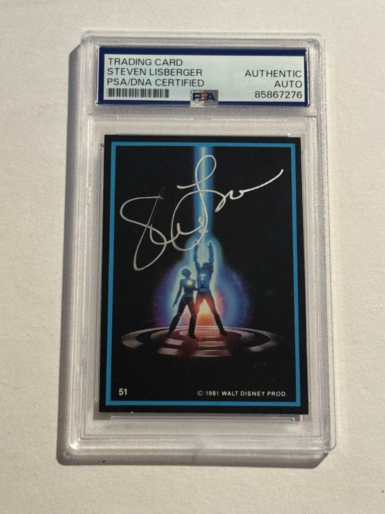 STEVEN LISBERGER Signed Auto 1982 DONRUSS CARD #51 DIRECTOR TRON PSA